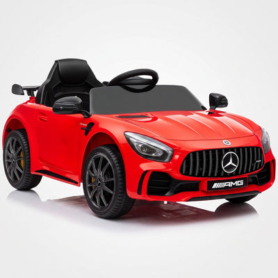 Voiture électrique enfant Mercedes-AMG GT R 12V rouge, calandre AMG et jantes noires